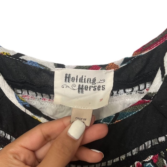 Anthropologie Holding Horses Floral Embroidered Dress - Picture 6 of 7